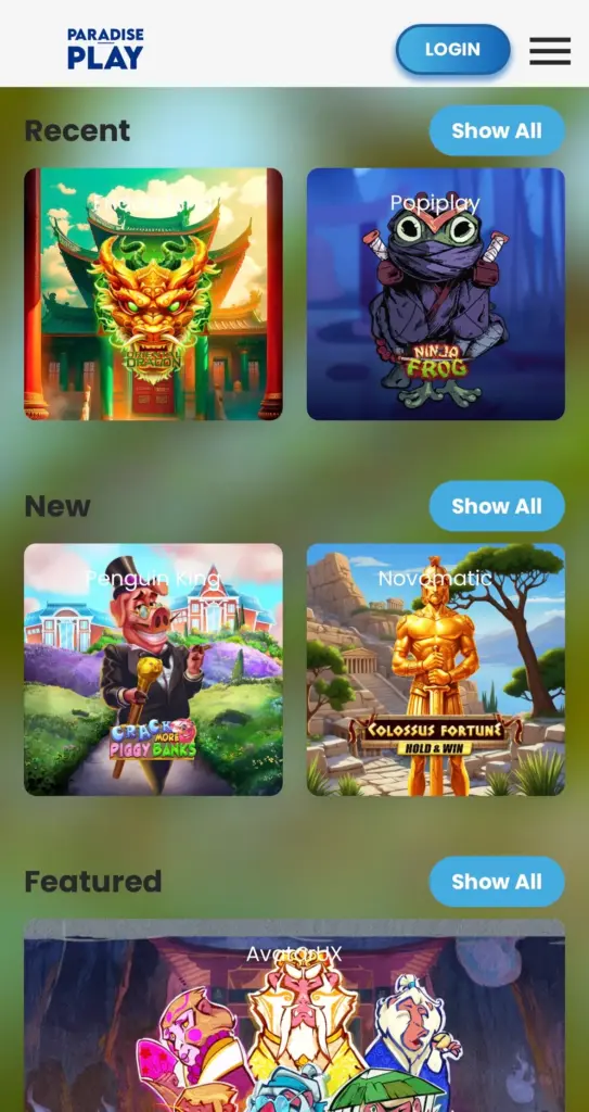 Paradiseplay mobiele