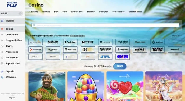 paradise-play-casino-spelaanbod